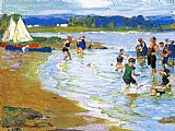 Edward Henry Potthast The White Sails painting